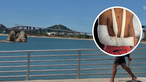 Adolescente quebra o punho após levar choque em corrimão da Ilha do Frade