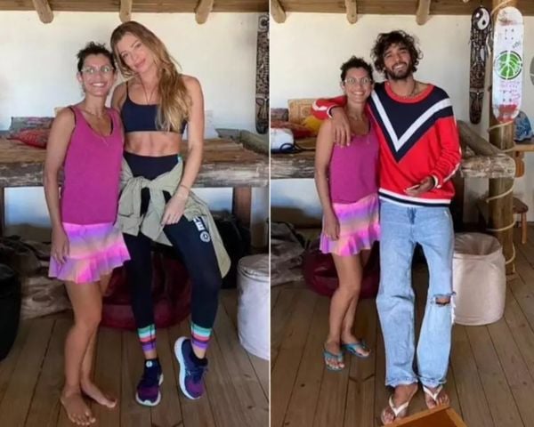 Dona de pousada posa ao lado de Grazi Massafera e Marlon Teixeira em fotos nas redes sociais