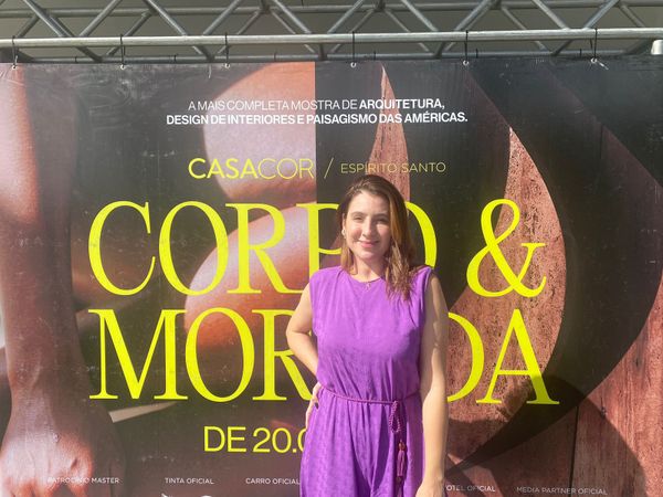 A arquiteta Ximene Avilar, na reunião operacional da CASACOR ES