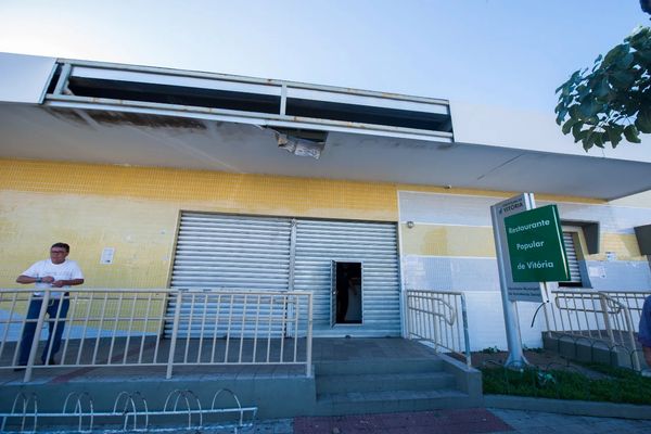 O prédio do Restaurante Popular de Vitória na Ilha de Santa Maria