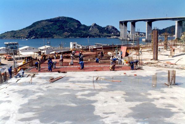 Obra do Shopping em agosto de 1991