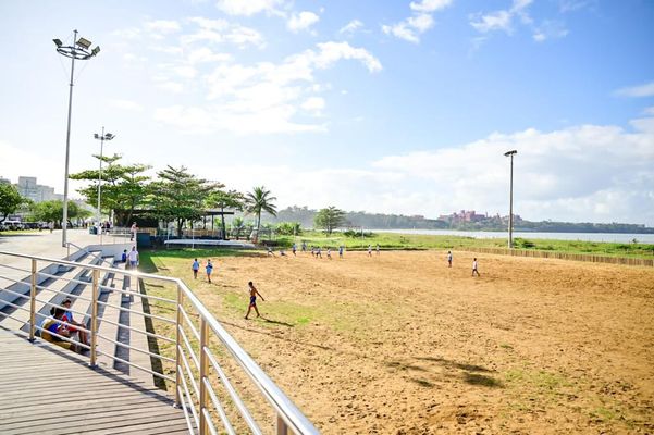 Inauguração da nova arena de futebol de areia, na Praia de Camburi, na altura de Jardim Camburi, em Vitória por André Sobral/PMV