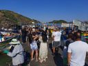 Pescadores fazem protesto na Praia do Suá devido a proibições e fiscalização(Fernando Madeira)