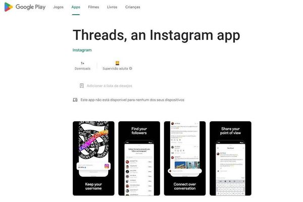 Instagram lançará app de publicações em texto na próxima quinta-feira (6), indicam imagens. Logo tem formato de arroba, com volta invertida