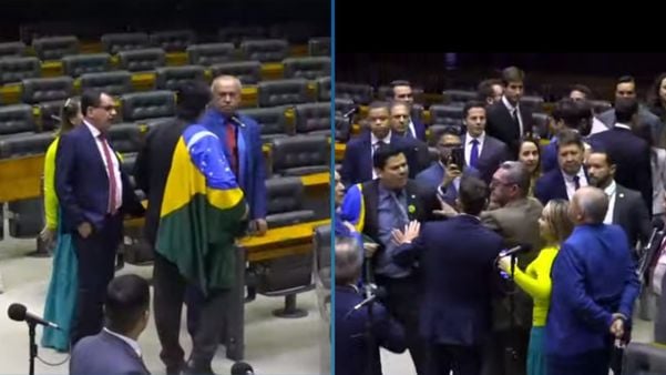 O deputado Gilvan da Federal (PL-ES) partiu para cima do deputado Paulo Guedes (PT-MG) no plenário da Câmara dos Deputados