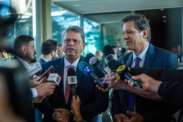 Reunião com Governador do Estado de São Paulo, Tarcísio de Freitas, com o ministro da Fazenda, Fernando Haddad