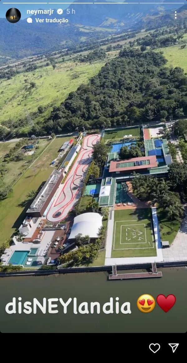 Neymar publicou imagens aéreas de sua nova mansão nas redes sociais