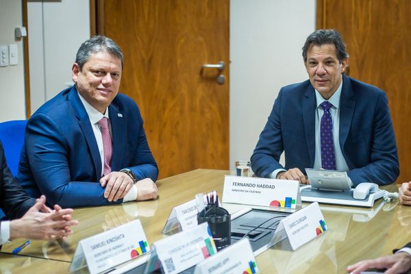 Reunião do ministro da Fazenda, Fernando Haddad, com Governador do Estado de São Paulo, Tarcísio de Freitas