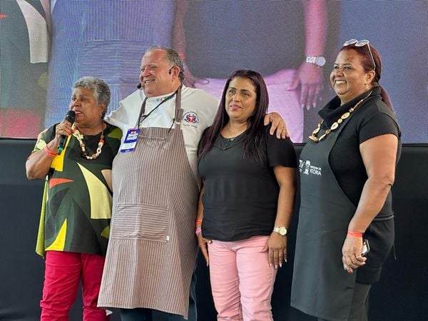 Eliana Santos, Juarez Campos, Tatiana Valeska e Valdinea da Victoria no Fest Gastronomia  2023