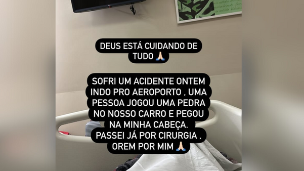 Advogada atingida por pedra publicou mensagem nas redes sociais