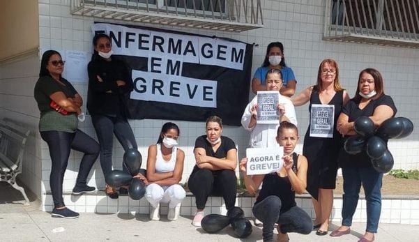 Enfermeiros em greve na Serra