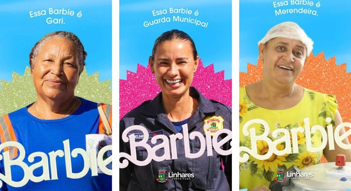 Prefeitura de Linhares, no Norte do Espírito Santo, colocou na internet fotos de mulheres em suas profissões no dia a dia, aproveitando o lançamento do filme da famosa boneca nos cinemas