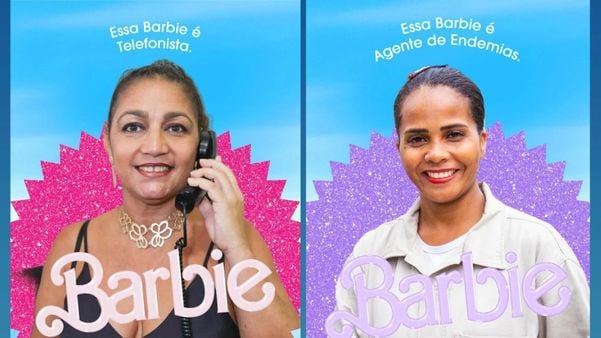 Prefeitura de Linhares homenageia servidoras com cartazes do filme Barbie por Divulgação/Prefeitura de Linhares