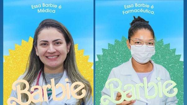 Prefeitura de Linhares homenageia servidoras com cartazes do filme Barbie por Divulgação/Prefeitura de Linhares