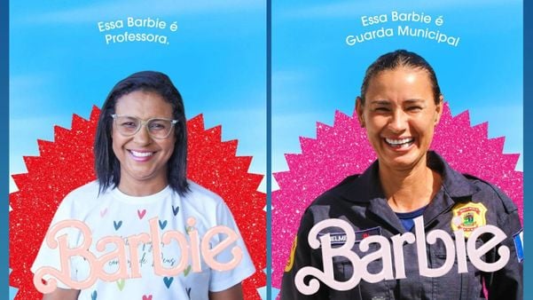 Prefeitura de Linhares homenageia servidoras com cartazes do filme Barbie por Divulgação/Prefeitura de Linhares