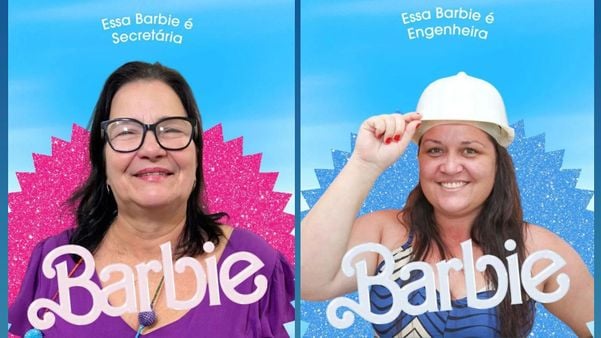 Prefeitura de Linhares homenageia servidoras com cartazes do filme Barbie por Divulgação/Prefeitura de Linhares 