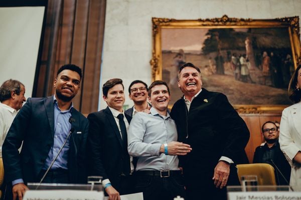  Jair Bolsonaro (PL) participou nesta terça-feira (25) do evento de filiação do PL na Câmara Municipal de São Paulo