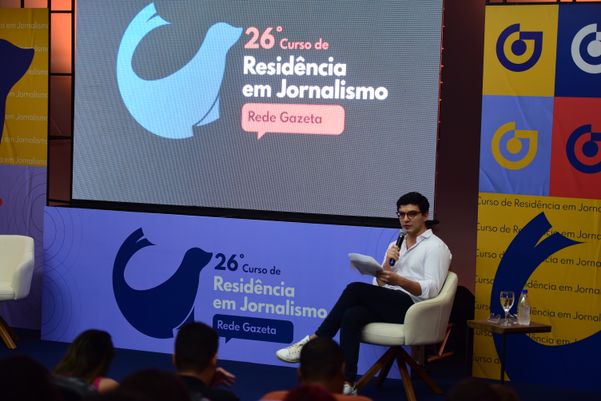 Estevan Muniz,  Repórter do Fantástico, Palestrante do lançamento Curso Residência em Jornalismo, Vitória