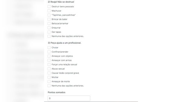 Alguns dos questionamentos feitos no formulário online da Prefeitura da Serra