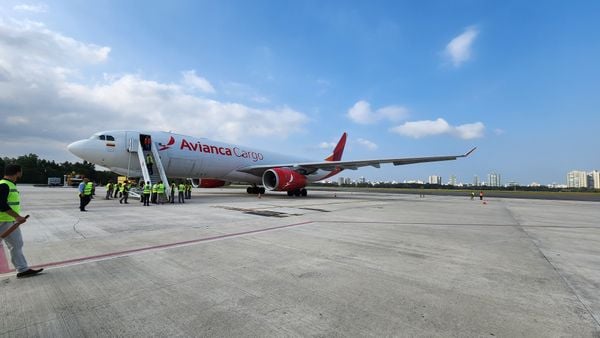 Airbus 330-220F da colombiana Avianca Cargo chega a Vitória e inaugura rota internacional de cargas