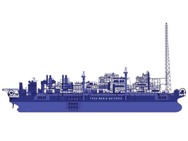 Desenho da FPSO Maria Quitéria