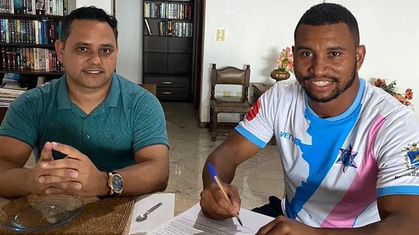 Daniel Costa e Morotó, presidente e novo reforço do Capixaba 