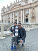 Turistando na Itália, o empresário Patrick Ribeiro e seu filho Benjamin, de 7 anos