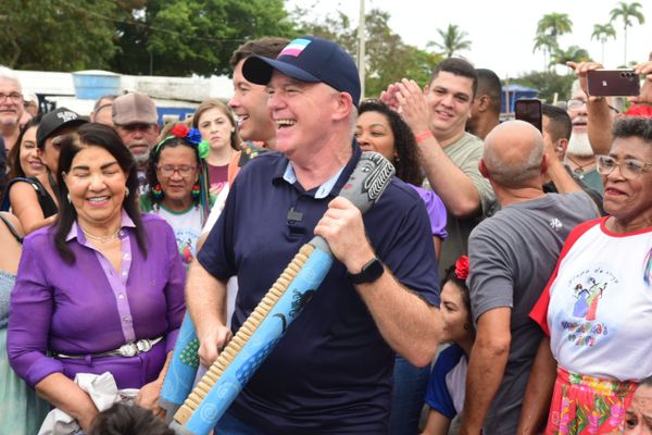 Governado Renato Casagrande durante cerimônia de inauguração ocorreu na estação da Prainha, em Vila Velha por Ricardo Medeiros