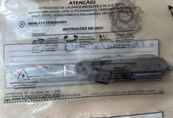 Canivete que estava com homem ferido em Domingos Martins