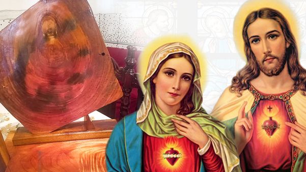 Obra lembra duas imagens sacras: o de Maria e de Jesus