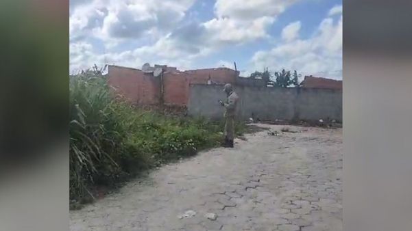 Área onde polícia realiza buscas com drone e cães farejadores em Sooretama