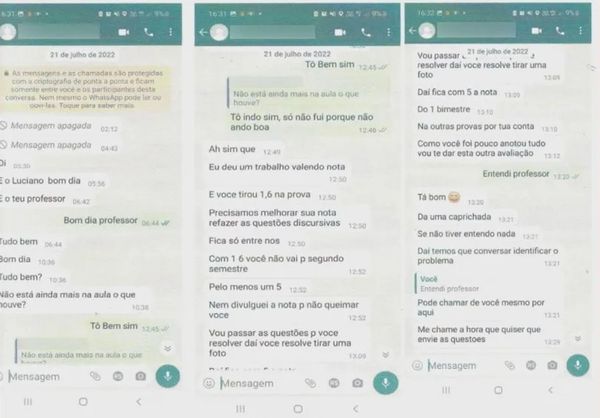 Em uma das mensagens de voz enviadas para a aluna, o professor perguntou o que a estudante queria para fazer sexo com ele