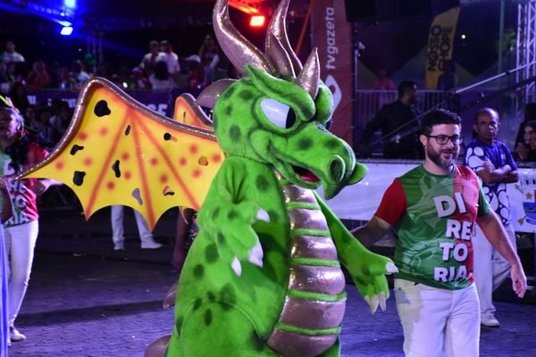 Minidesfile da Piedade no 2º dia de evento, no Pátio das Alegorias, em Vitória por Divulgação/Liesge