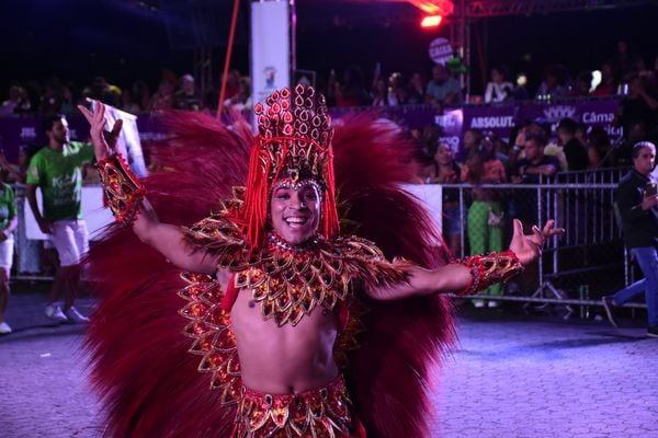 Minidesfile da Piedade no 2º dia de evento, no Pátio das Alegorias, em Vitória por Divulgação/Liesge