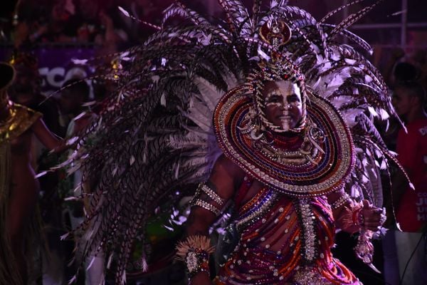 Minidesfile da Piedade no 2º dia de evento, no Pátio das Alegorias, em Vitória por Divulgação/Liesge