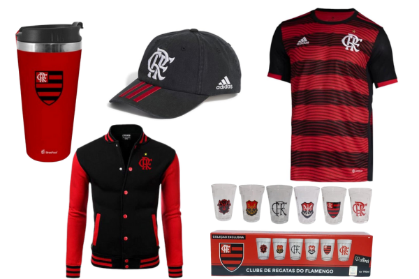 Produtos Flamengo. Crédito: (Divulgação).