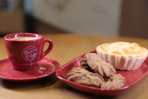 Casa Bauducco - Capuccino, tortilha de palmito e biscoitos bauducco