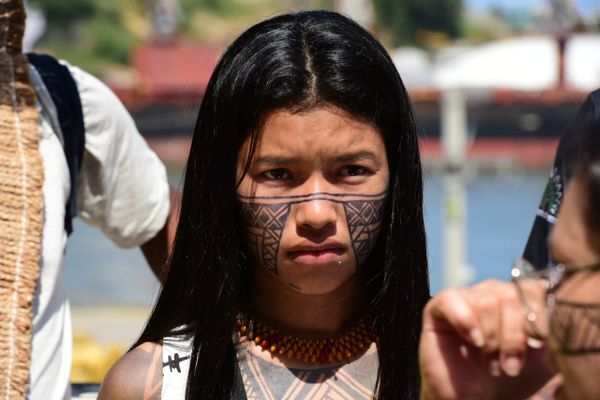 Indígenas fazem manifestação contra marco temporal por Ricardo Medeiros