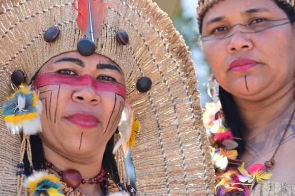 Indígenas fazem manifestação contra marco temporal por Ricardo Medeiros