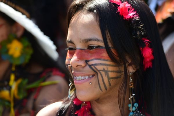 Indígenas fazem manifestação contra marco temporal por Ricardo Medeiros