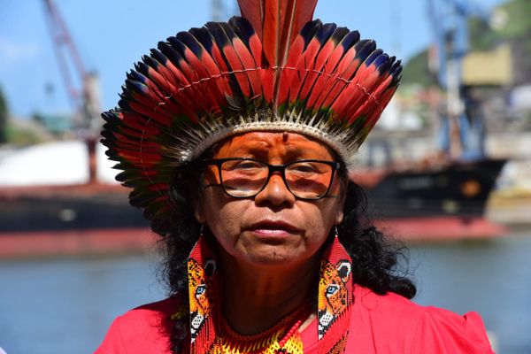 Indígenas fazem manifestação contra marco temporal por Ricardo Medeiros