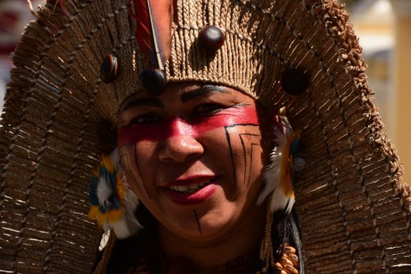 Indígenas fazem manifestação contra marco temporal por Ricardo Medeiros