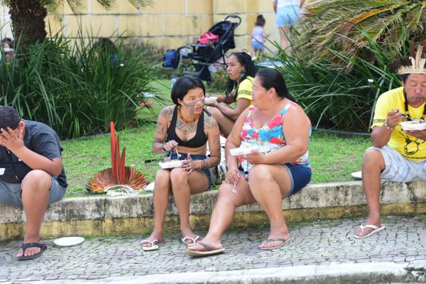 Indígenas fazem manifestação contra marco temporal por Ricardo Medeiros