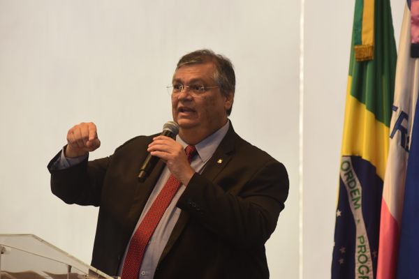 Ministro Flàvio Dino, participando do lançamento do PRONASCI, Palácio Anchieta, Vitória