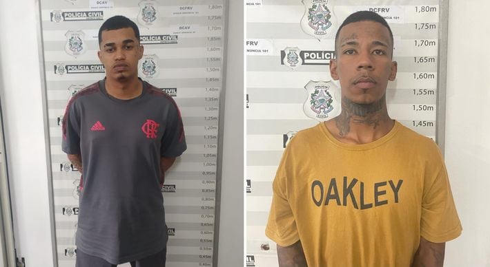 David dos Santos Alves e Michael da Rocha Santana Nogueira são suspeitos de cometer pelo menos dois roubos no local, ambos no mês de agosto e divulgados por A Gazeta