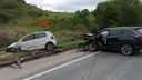 Veículos envolvidos em acidente na BR 101, em Fundão(Divulgação/PRF)