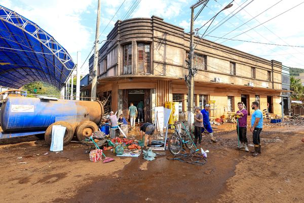 Cidade de Muçum foi uma das mais atingidas pelas enchentes causadas pela passagem de ciclone pelo Rio Grande do Sul por Mauricio Tonetto e Gustavo Mansur / Palácio Piratini
