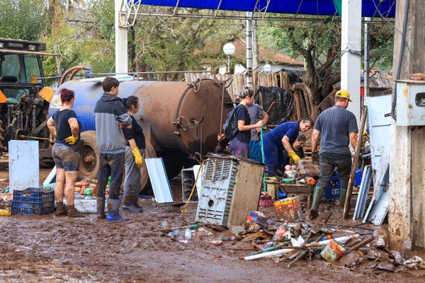 Cidade de Muçum foi uma das mais atingidas pelas enchentes causadas pela passagem de ciclone pelo Rio Grande do Sul por Mauricio Tonetto e Gustavo Mansur / Palácio Piratini