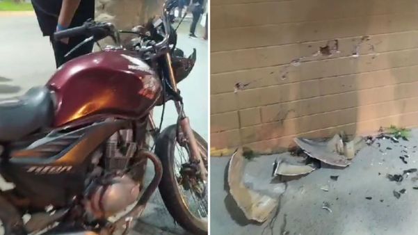 Motociclista bate em parede após perder o controle em Guaçuí 
