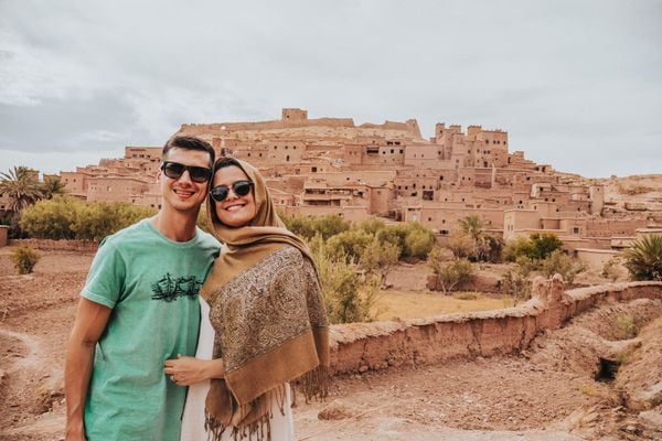 Amanda Vegna e Anselmo Ruy Zuqui, capixabas que estão no Marrocos